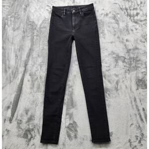 American Eagle Jeans Womens 0 Black Super High Rise Jegging Stretch Denim Preppy